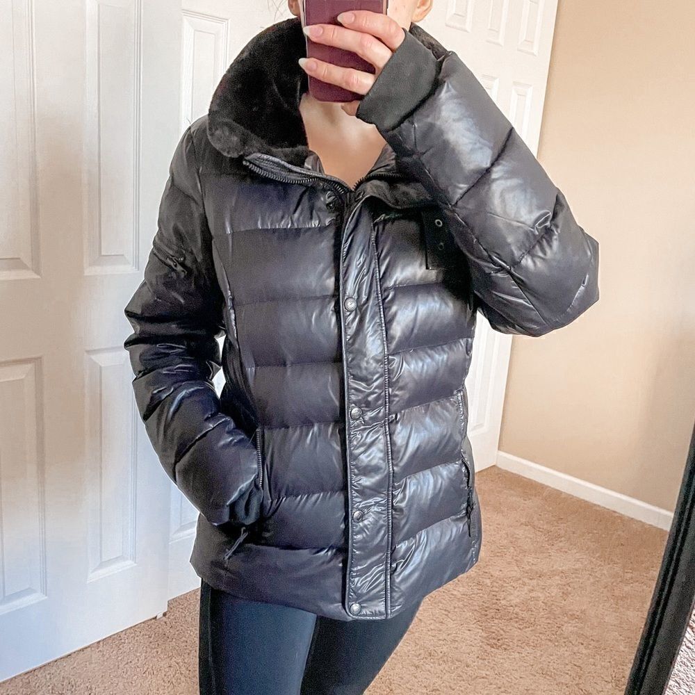 S13 Mercer Channel Quilted Puffer Coat Black XL